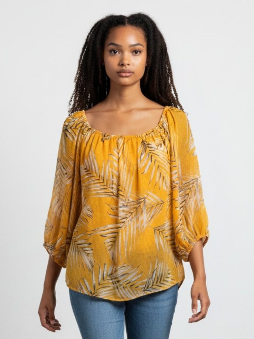 White House Black Market Women's Large 3/4 Sleeve Top